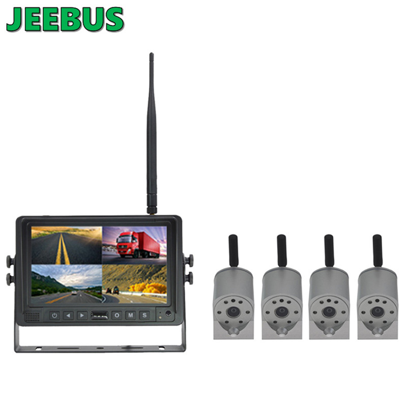 Gaffeltruck 7 tommer HD vandtæt nat WIFI trådløst sikkerhedskamera DVR-monitor system