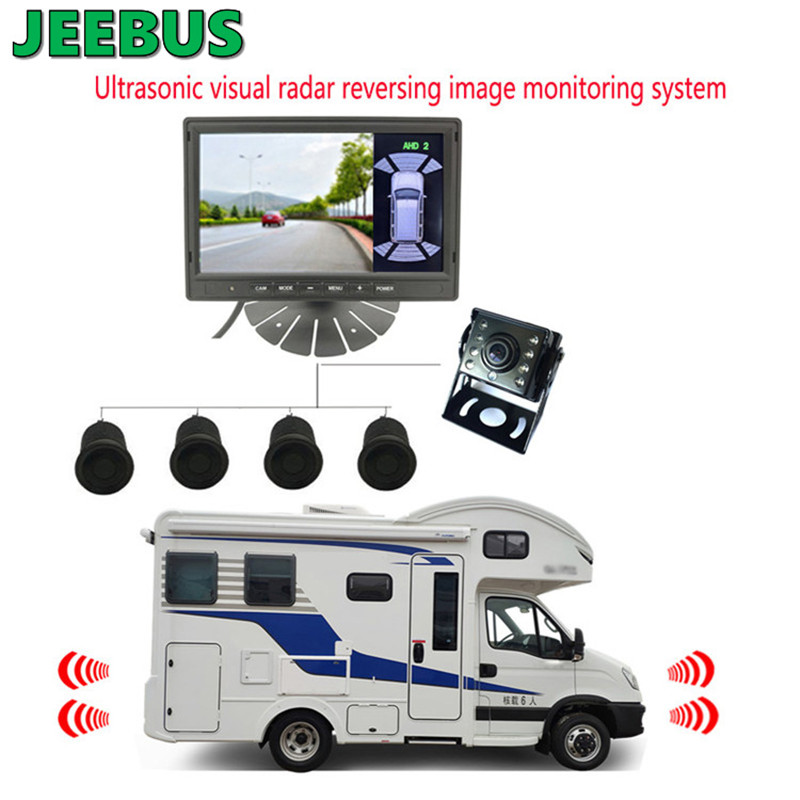 Supper HD Night Vision Camera med Radar Parkeringssensor til camper Sedan Køretøj