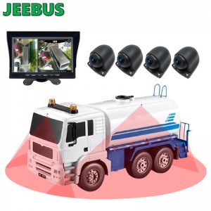 4Way Revser Overvågning 360 graders 3D All Round Bird View Car Camera System med HD DVR